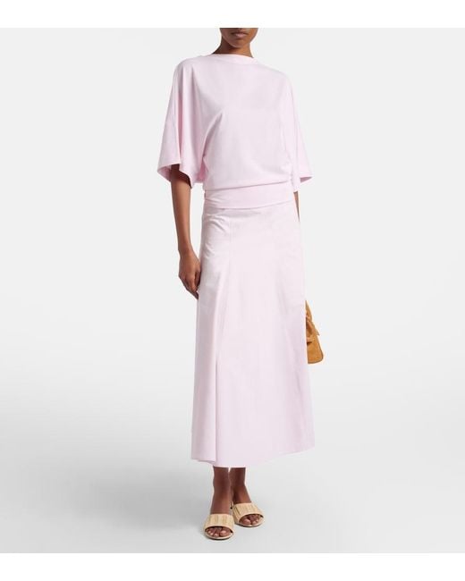 Jacquemus Pink Moisson Oversized Open-Back Jersey T-Shirt