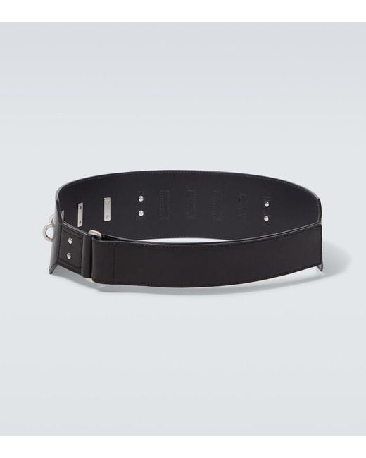 Rick Owens Black Leather Belt for men