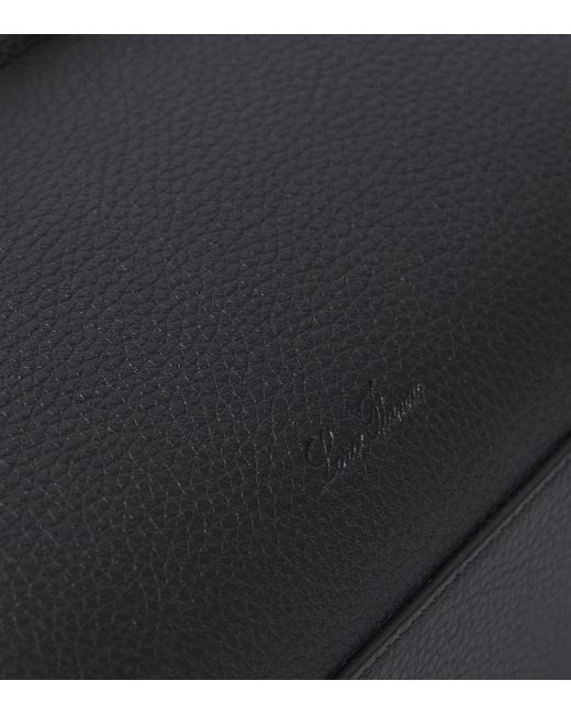 Loro Piana Kosmetiketui Extra Medium Aus Leder in Black für Herren