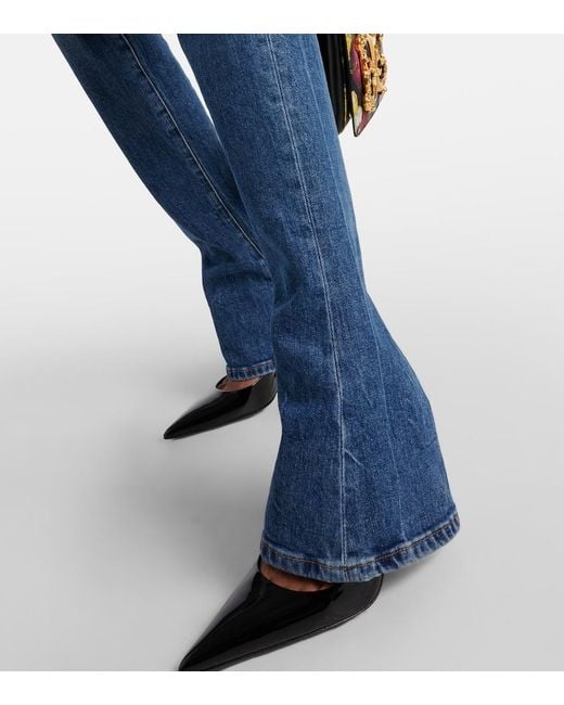 Dolce & Gabbana Blue High-Rise Flared Jeans