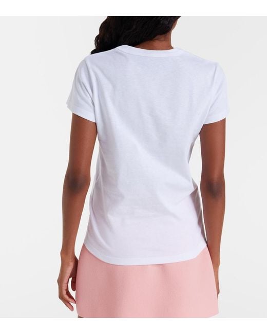 Valentino White Chez Cotton Jersey T-Shirt