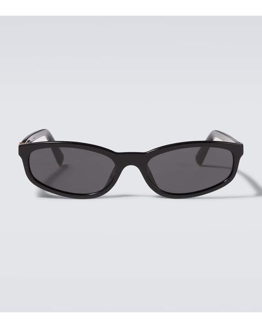 Miu Miu Ovale Sonnenbrille in Gray für Herren