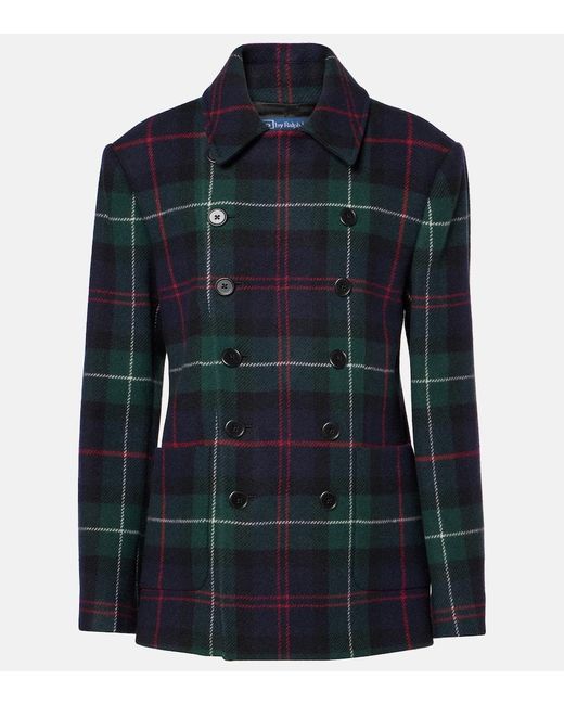 Polo Ralph Lauren Blue Blazer Aus Tweed