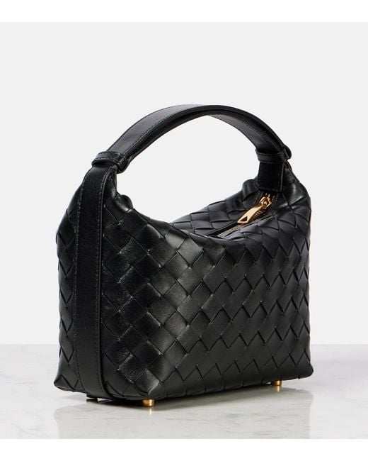 Borsa A Spalla Wallace Mini di Bottega Veneta in Black