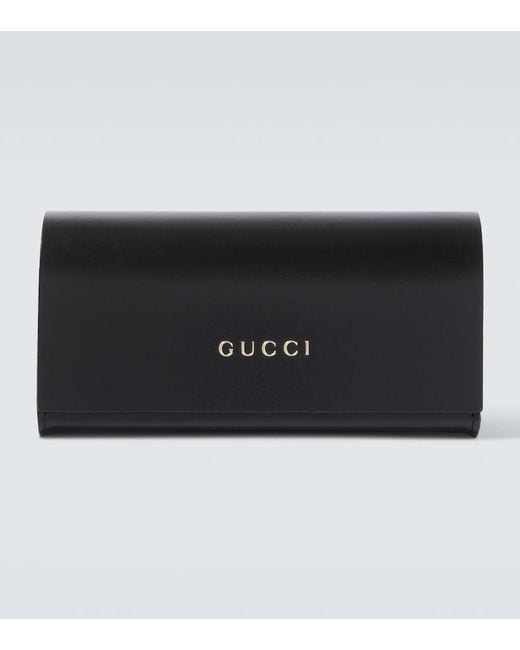Gucci Black Sign Shield Sunglasses for men