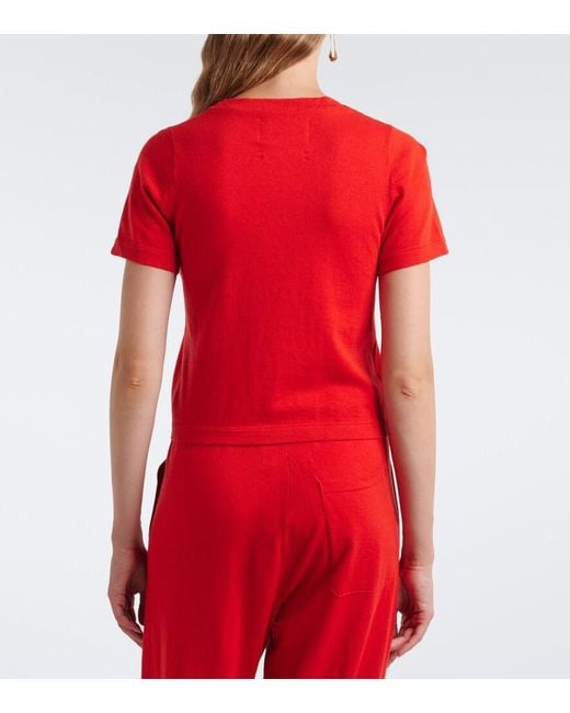 Extreme Cashmere Red N°267 Tina Cotton And Cashmere T-Shirt