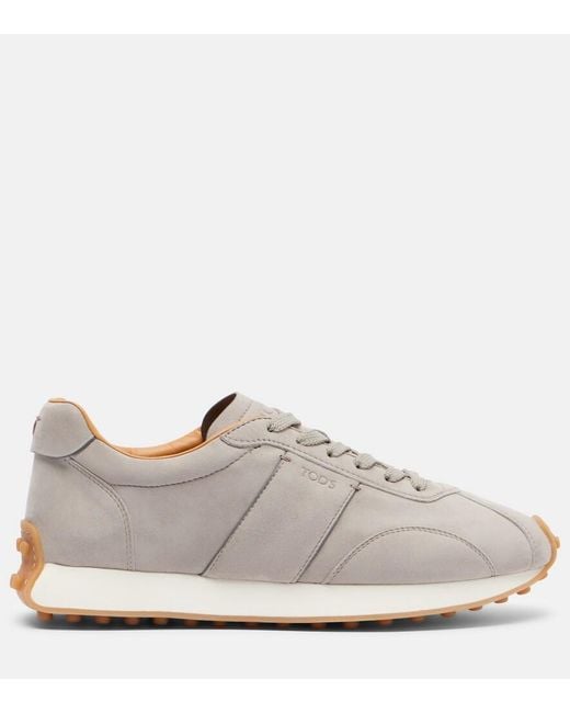 Tod's White Runner Suede Sneakers