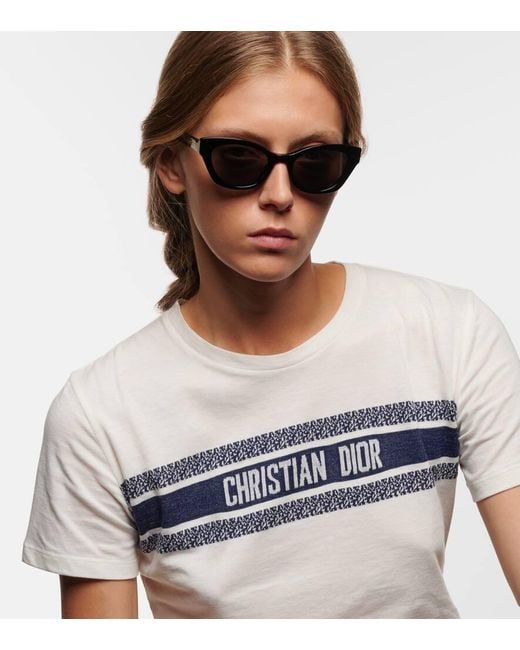 Dior Brown Diormidnight B2I Cat-Eye Sunglasses