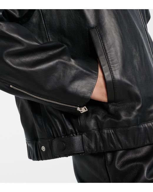 Yves Salomon Black Leather Jacket