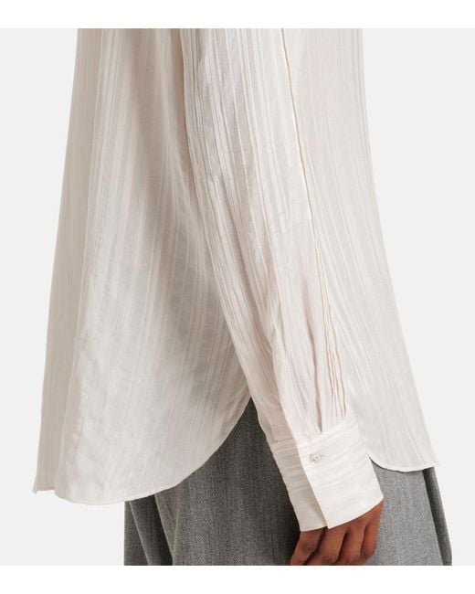 Vince White Striped Shirt