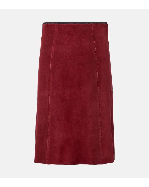 Joseph Red Midirock Aus Veloursleder
