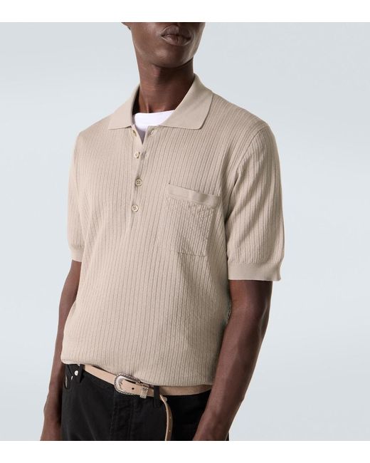 Brunello Cucinelli Natural Cotton Polo Shirt for men