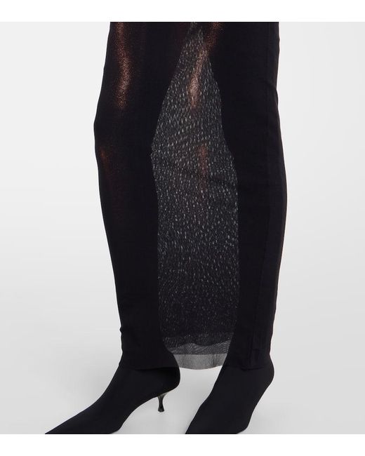 Jean Paul Gaultier Black Maxikleid Aus Mesh
