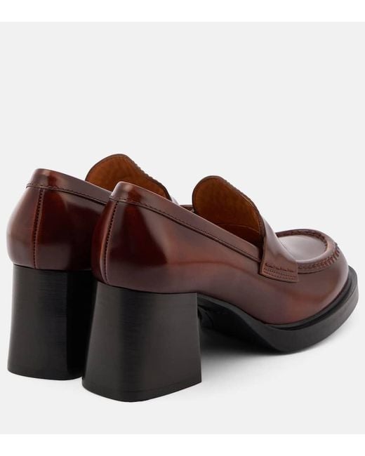 Tod's Brown 65 Leather Loafer Pumps
