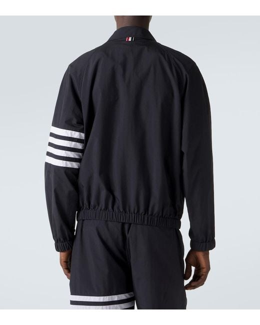Thom Browne Blue 4-Bar Ripstop Blouson Jacket for men