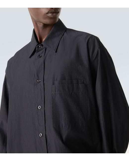 Lemaire Blue Cotton Crepe Shirt for men