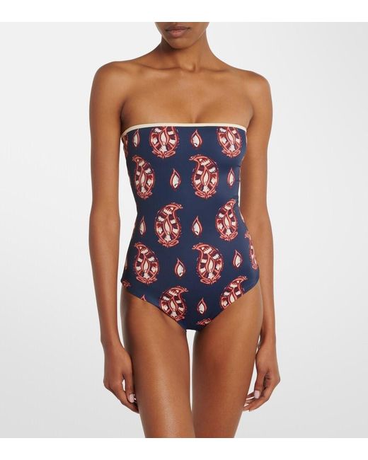Johanna Ortiz Blue Printed Swimsuit