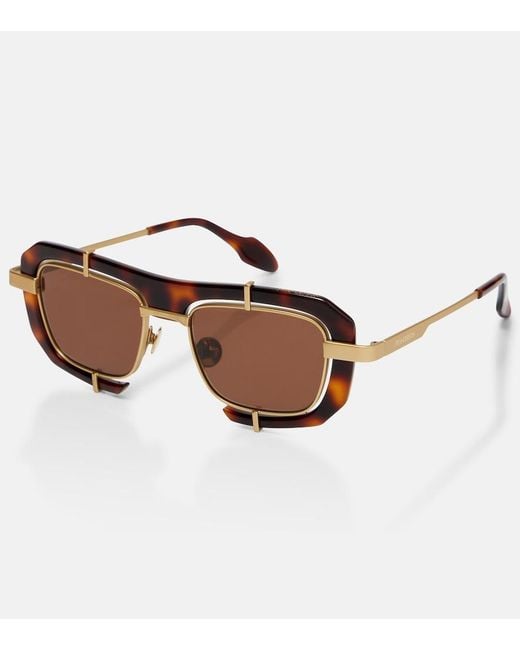 J.W. Anderson Brown Rectangular Sunglasses