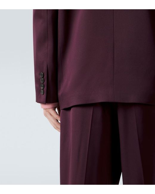 Saint Laurent Purple Silk Satin Blazer for men