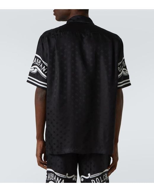 Dolce & Gabbana Black Bandana Silk Shirt for men