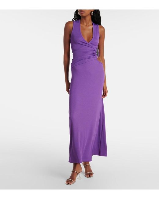 Christopher Esber Purple Moodstone Maxi Dress