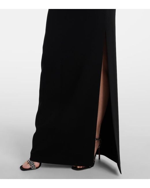 Max Mara Black Pentola Asymmetric Maxi Dress