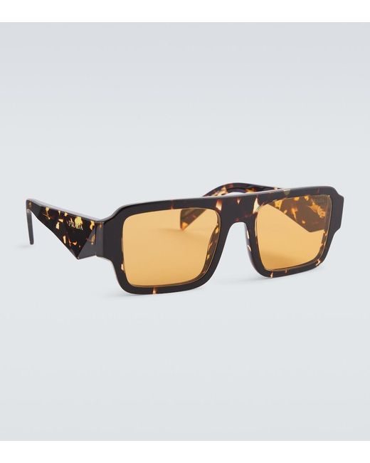 Prada Eckige Sonnenbrille Symbole in Brown für Herren