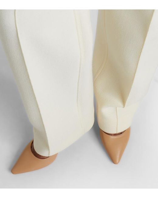 Jimmy Choo Natural Romy Leather Pumps