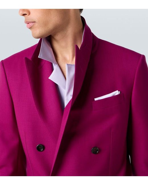 Tom Ford Pink Wool Twill Suit Jacket for men