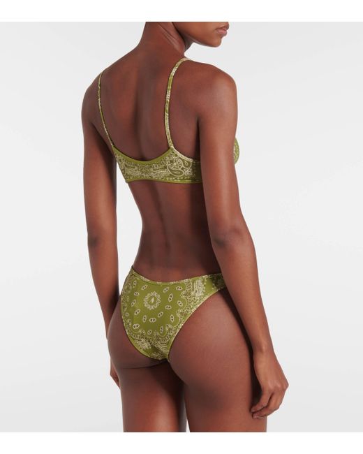 The Attico Green Paisley Bikini