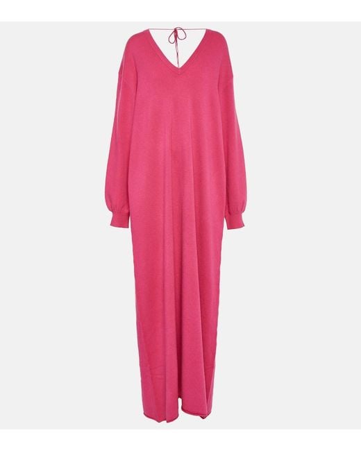 Extreme Cashmere Pink N°259 Sheba Cashmere-blend Maxi Dress