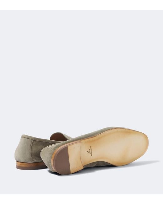 Frescobol Carioca Green Leme Suede Penny Loafers for men