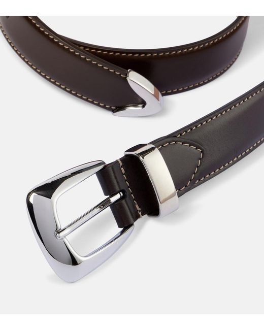 Khaite Black Benny Leather Belt