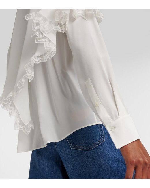 Chloé White Silk Shirt