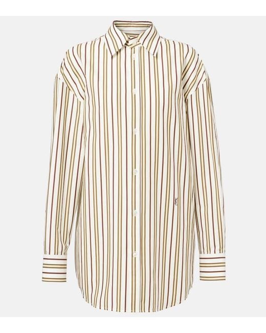 Camicia Cassandre di Saint Laurent in Natural