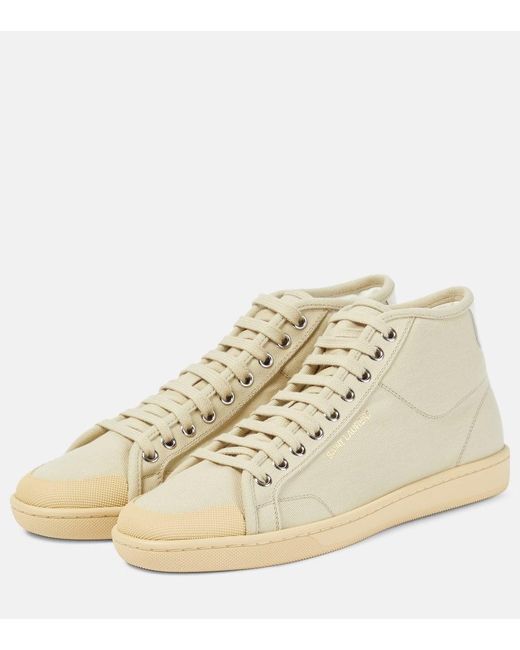 Sneakers Court Classic SL/39 in canvas di Saint Laurent in Natural