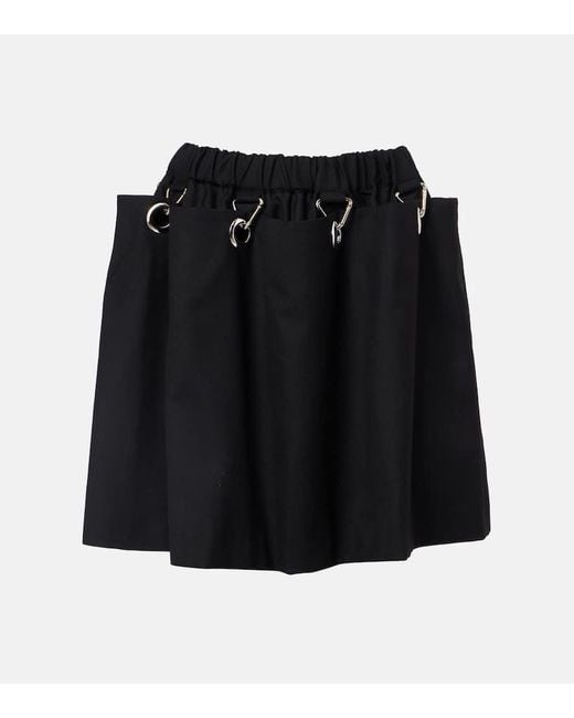 Noir Kei Ninomiya Black Wool Miniskirt