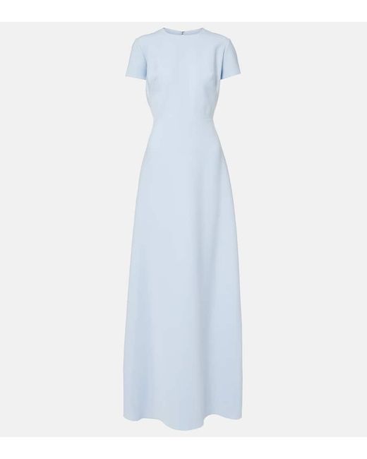 Carolina Herrera Blue Robe Aus Crepe