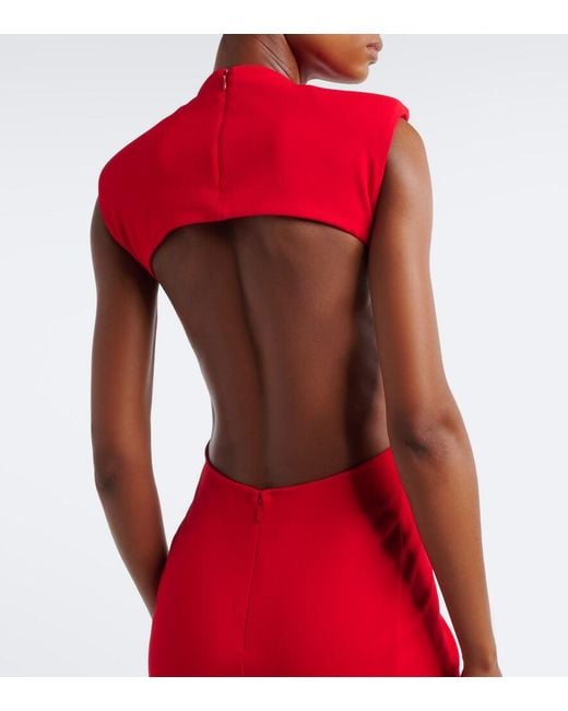 Jacquemus Red Palmier Cocktail Dress