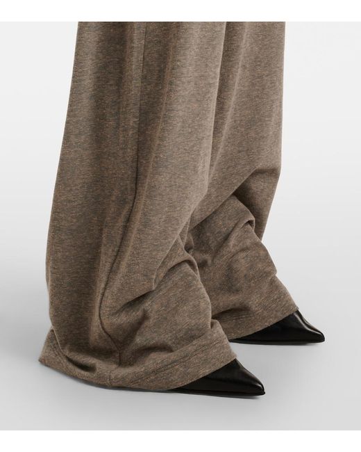 Rick Owens Gray Cotton-Blend Jersey Sweatpants