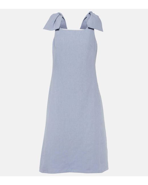 Chloé Blue Linen Midi Dress