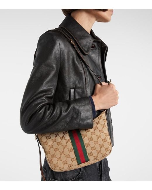 Gucci White Lunetta Gg Canvas Small Crossbody Bag
