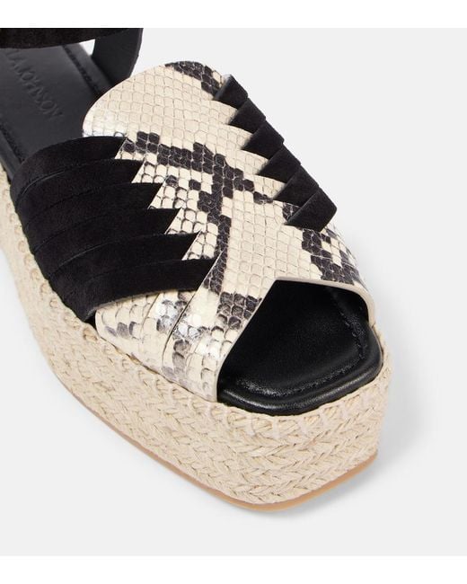 Ulla Johnson Black Elsa Leather Espadrilles
