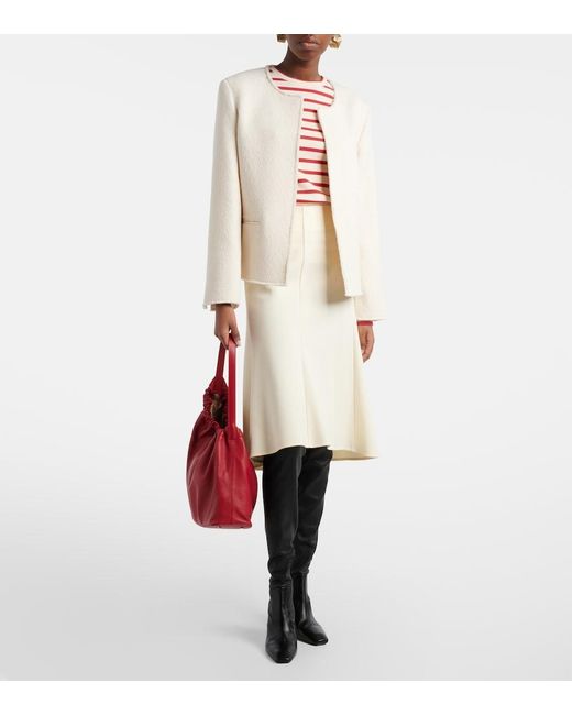 Aesther Ekme Red Demi Lune Cloud Medium Leather Shoulder Bag