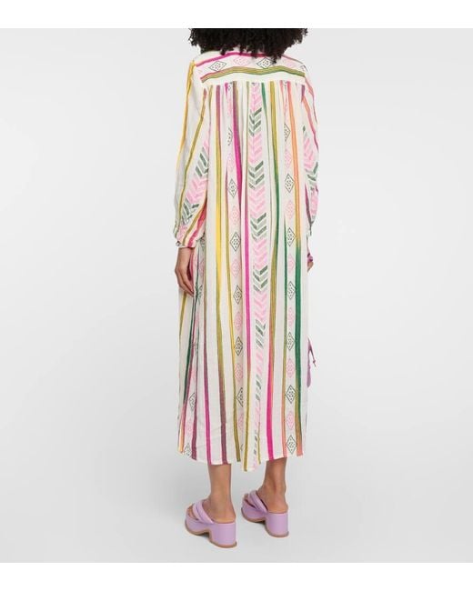 Robe Midi En Coton Velvet en coloris Multicolor