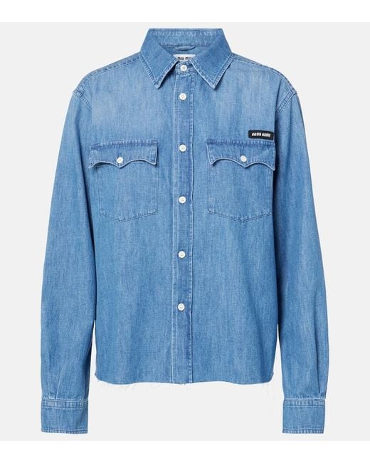 Miu Miu Blue Denim Shirt