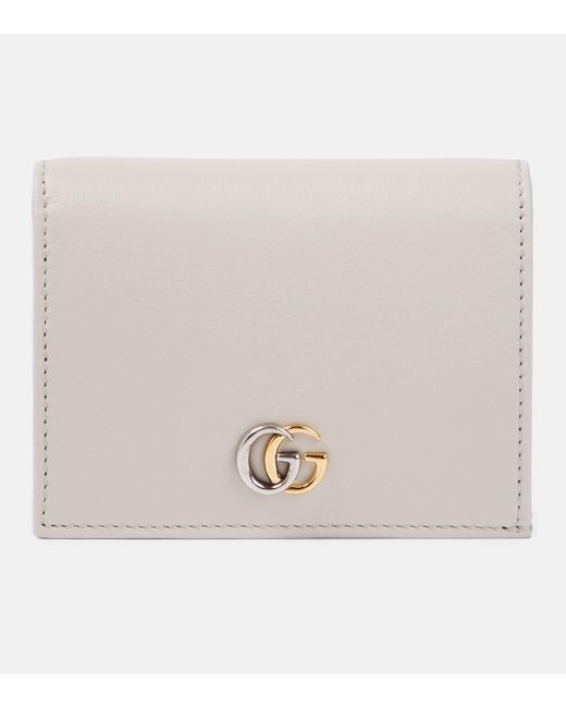 Gucci Natural GG Marmont Leather Card Case