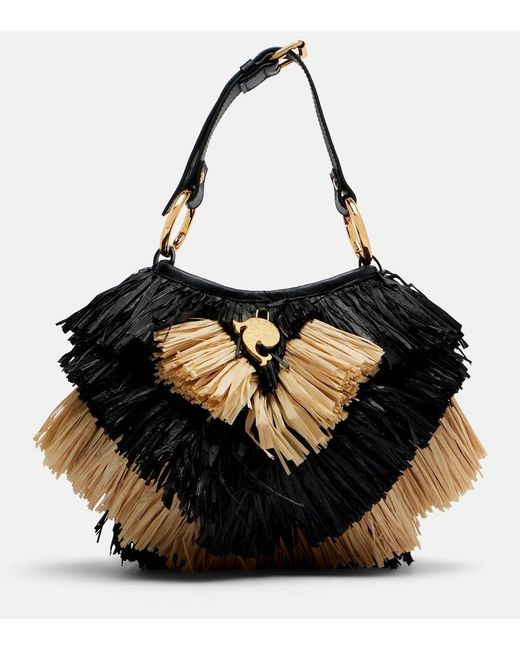 Emilio Pucci Black Capriccio Raffia Basket Bag