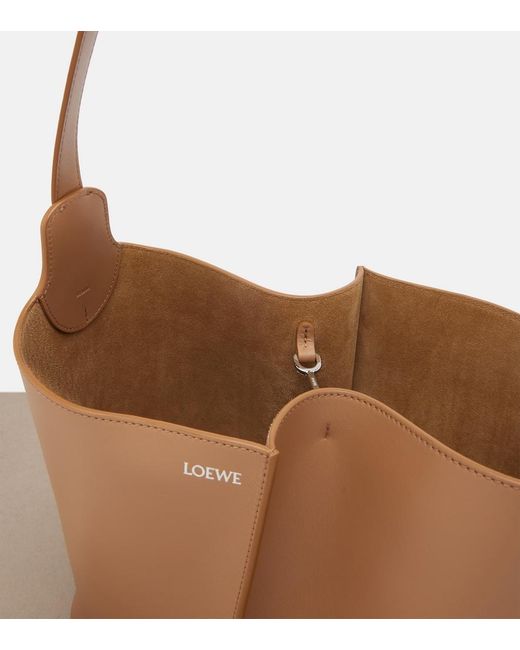 Loewe Brown Bilbao Medium Leather Bucket Bag