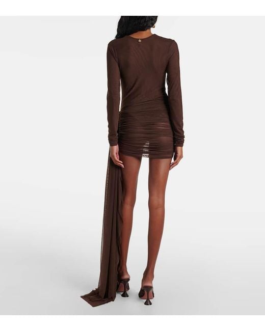 Bananhot Brown Aiden Ruched Minidress